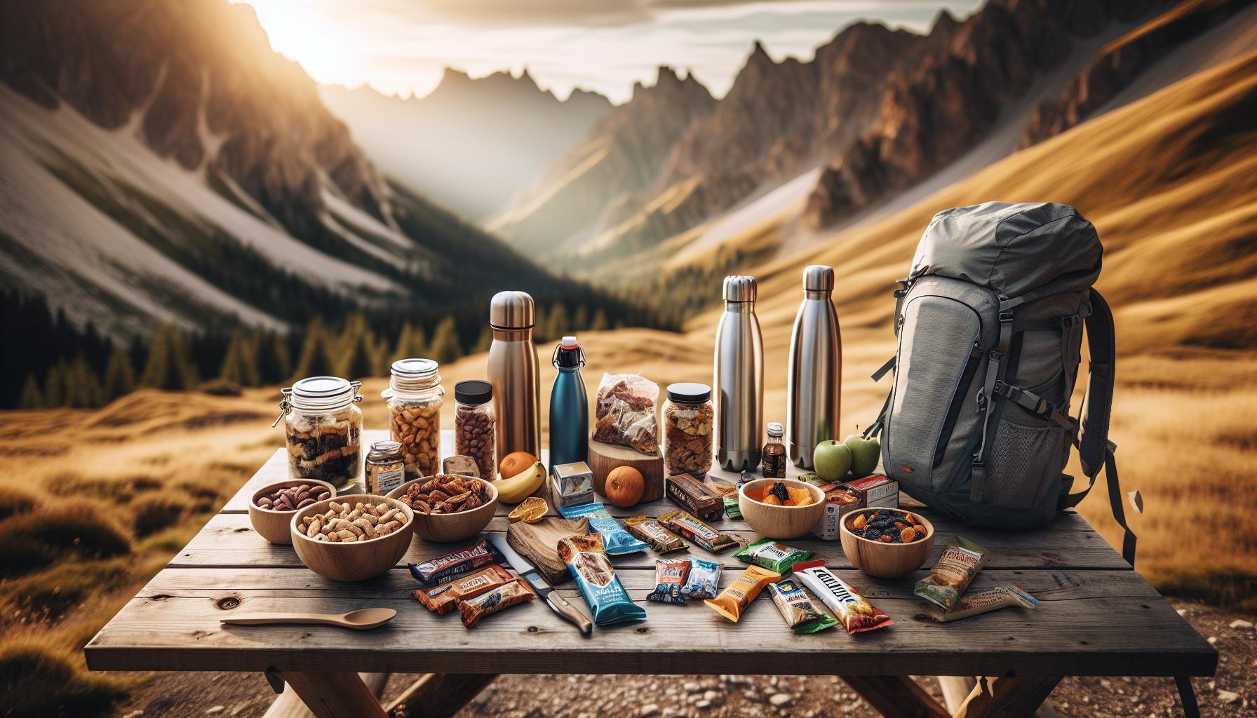 Essentials żywnościowe na górski trekking